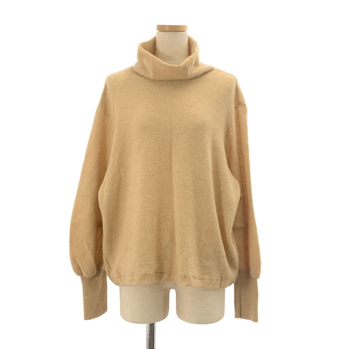 ミナペルホネン ベージュ ハイネックニット mina perhonen / ミナペルホネン | sand hill キャメル ハイネック