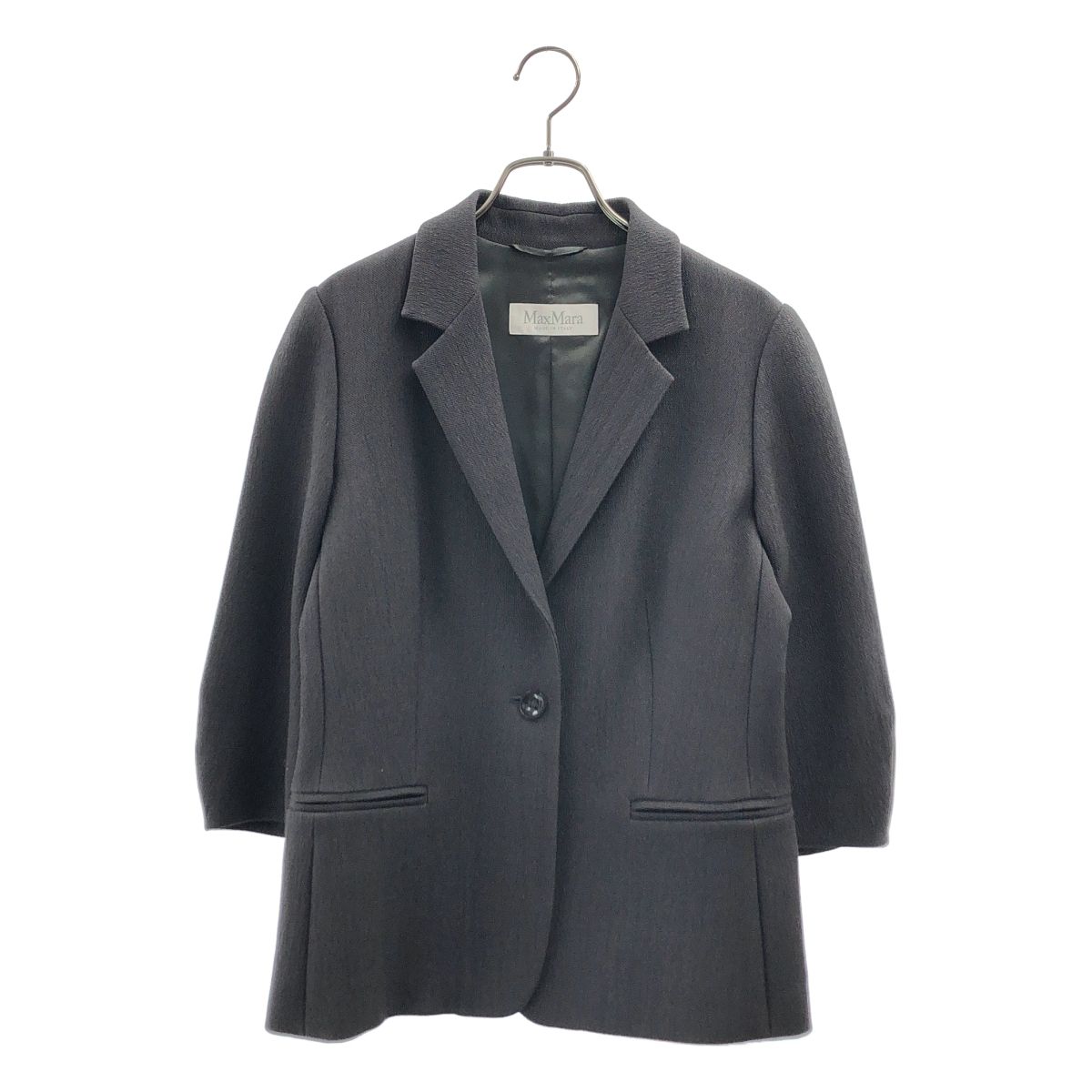 美品　マックスマーラ　銀タグ　テーラードジャケット　42サイズ　黒 美品】 Max Mara / マックスマーラ | ウール シルク テーラード