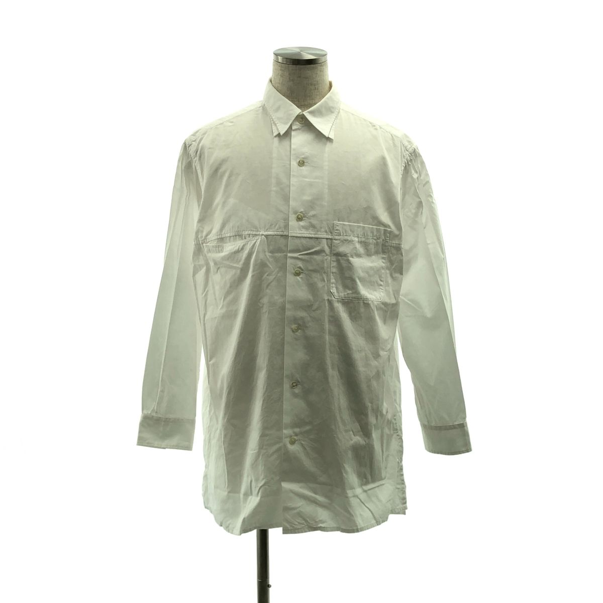 Y s for men ワイズフォーメンヨウジヤマモト 2025 AW Z 二枚衿 BIG ダブルカラー オーバー シャツ 3 ホワイト メンズ