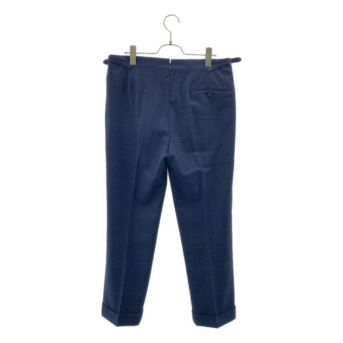 【美品】  Stile Latino / スティレラティーノ | セットアップ スーツ / GULE032 ウール グレンチェック 3B テーラードジャケット / サイドアジャスター タック スラックス パンツ | 48 | ネイビー | メンズ 美品】 Stile Latino / スティレラティーノ | セットアップ スーツ