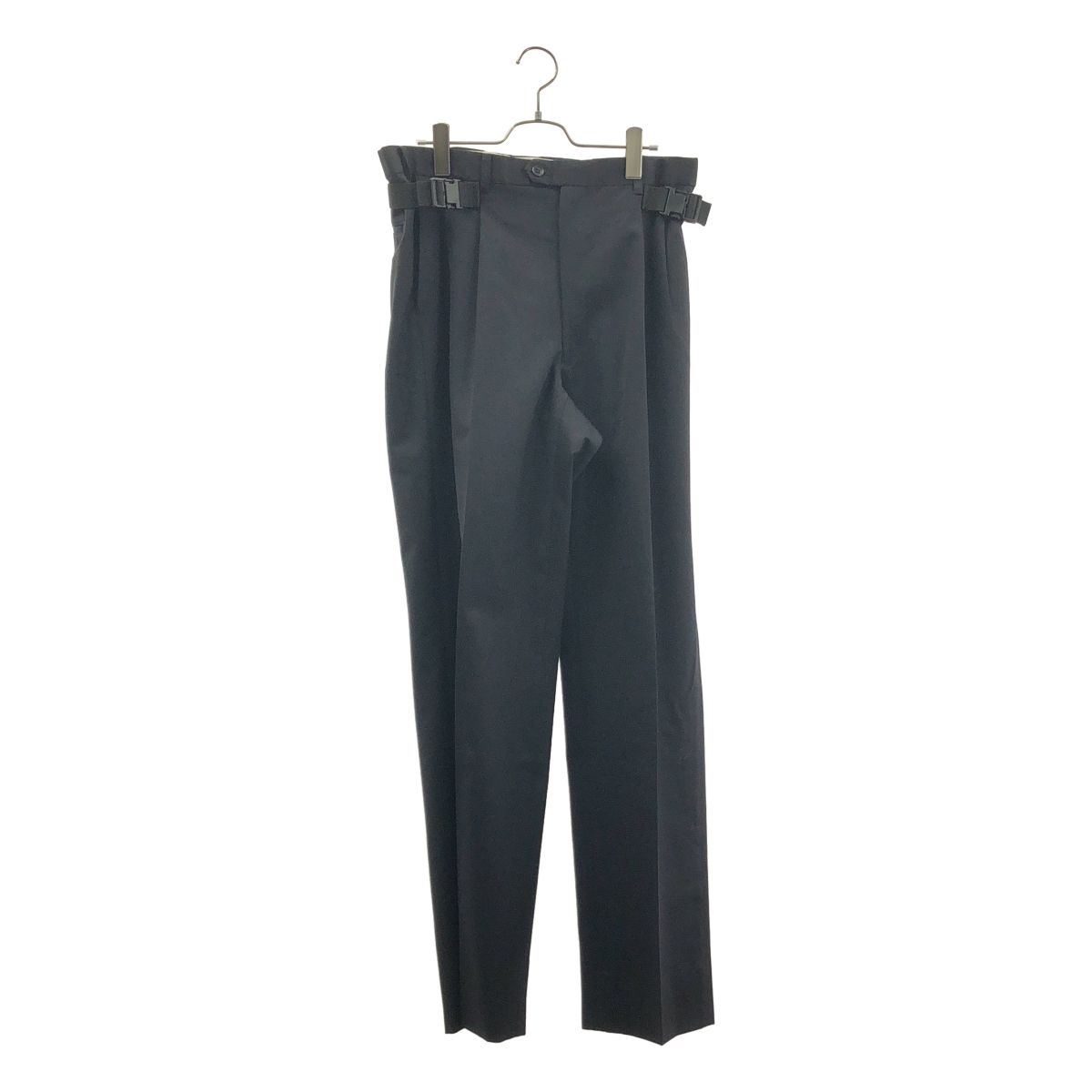 KISHIDAMIKI キシダミキ adjustment trousers length long ウール サイドアジャスター スラックス ブラック レディース