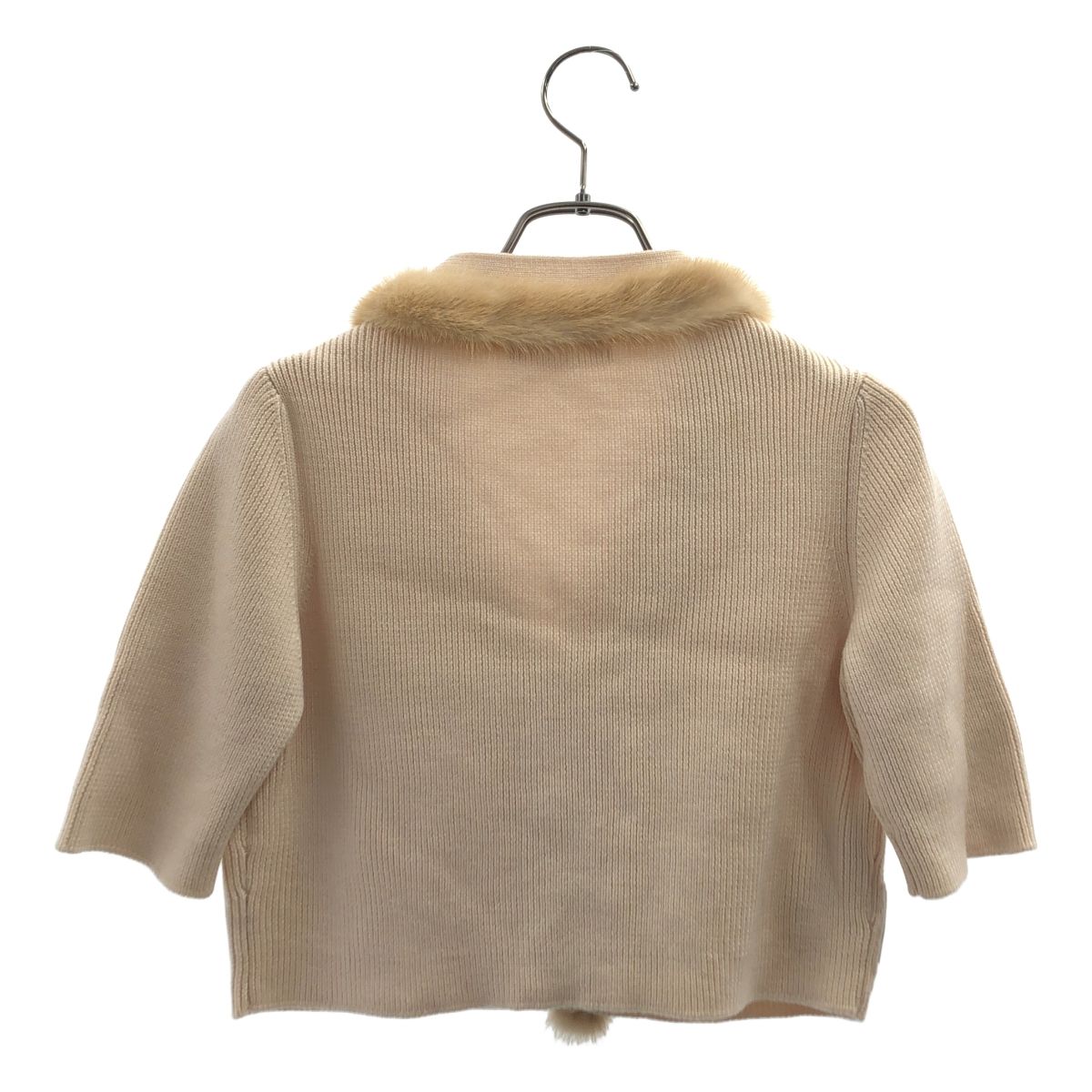美品PRADA プラダ PRADA カーディガン ニット ミンクファー 42 美品PRADA プラダ PRADA カーディガン ニット ミンクファー 42