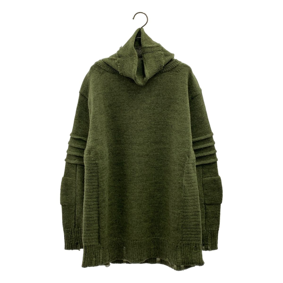 AMBUSH / アンブッシュ | ウール ダメージ加工 タートルネック ニット 