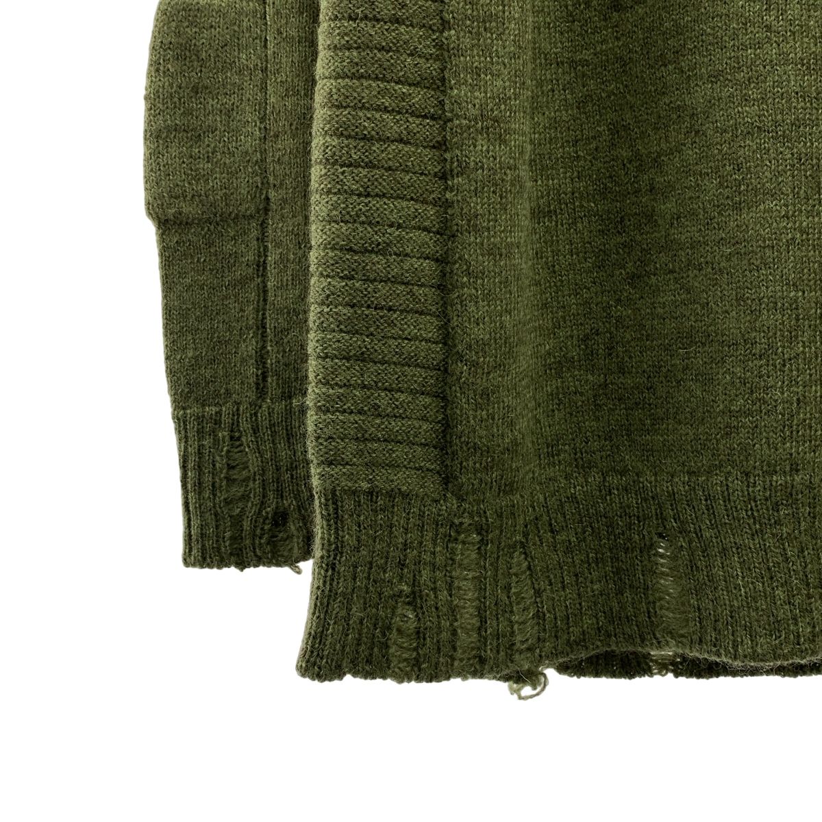 AMBUSH / アンブッシュ | ウール ダメージ加工 タートルネック ニット 