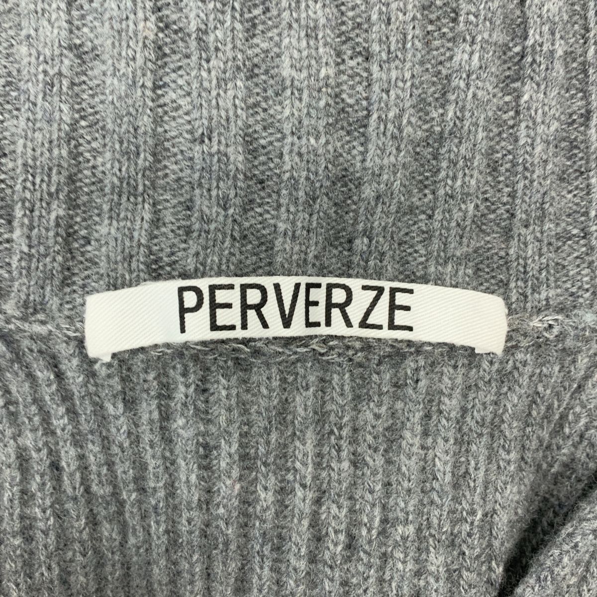 PERVERZE / パーバーズ | 2wayダメージ ニットベスト | グレー