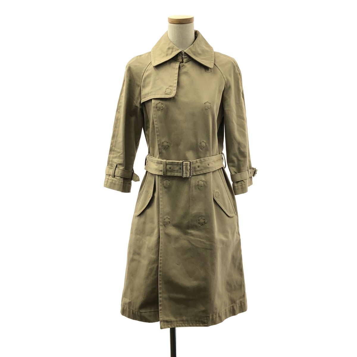 tricot COMME des GARCONS トリココムデギャルソン 2010 AW コットン トレンチコート S ベージュ レディース