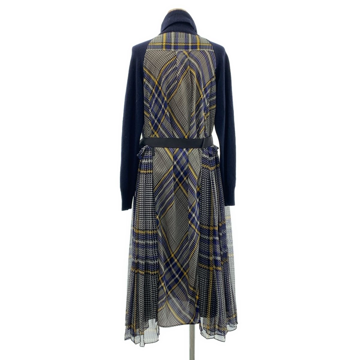 sacai / サカイ | ニット ドッキング プルオーバー シャツ ワンピース