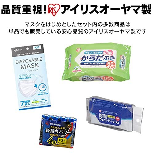  迅速に発送 アイリスオーヤマ 防災グッズ 防災リュック 防災セット 1人用 40点 簡易トイレ 保存食 保存水 ブラック NBS 1 40 非常用持ち出しセット 避難生活用品