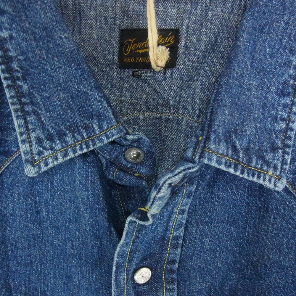 TENDERLOIN テンダーロイン T-SADDLEMAN DENIM SHT S/S WASH サドルマン 半袖 デニム ウエスタンシャツ インディゴブルー系 M【中古】 TENDERLOIN テンダーロイン T-SADDLEMAN DENIM SHT L/S WASH
