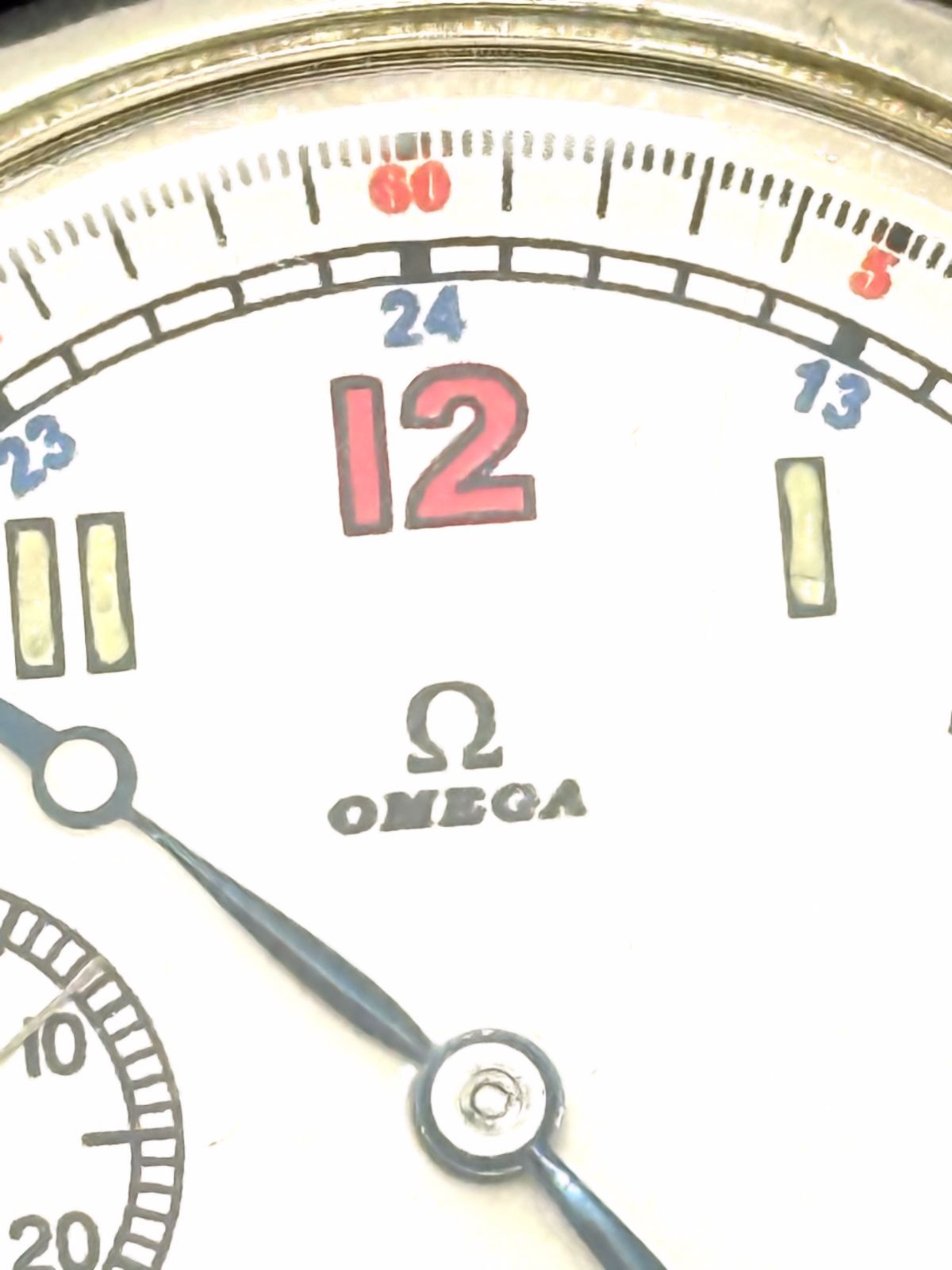  OMEGA 1930 戦前 モデル オメガ パイロットウォッチ スペシャル ノンマグネティック 手巻き アンティーク 時計 49 mm メンズ 第二次世界大戦 ブルースチール スモールセコンド 手巻き時計 腕時計(アナログ)