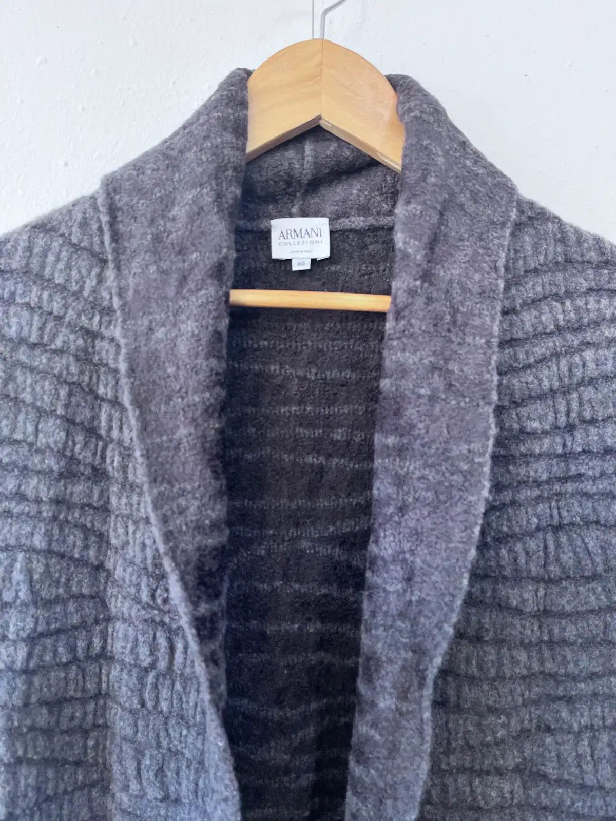 ARMANI コレッジオ レディース ベスト ロング丈 ウール 麻 40 サイズ
