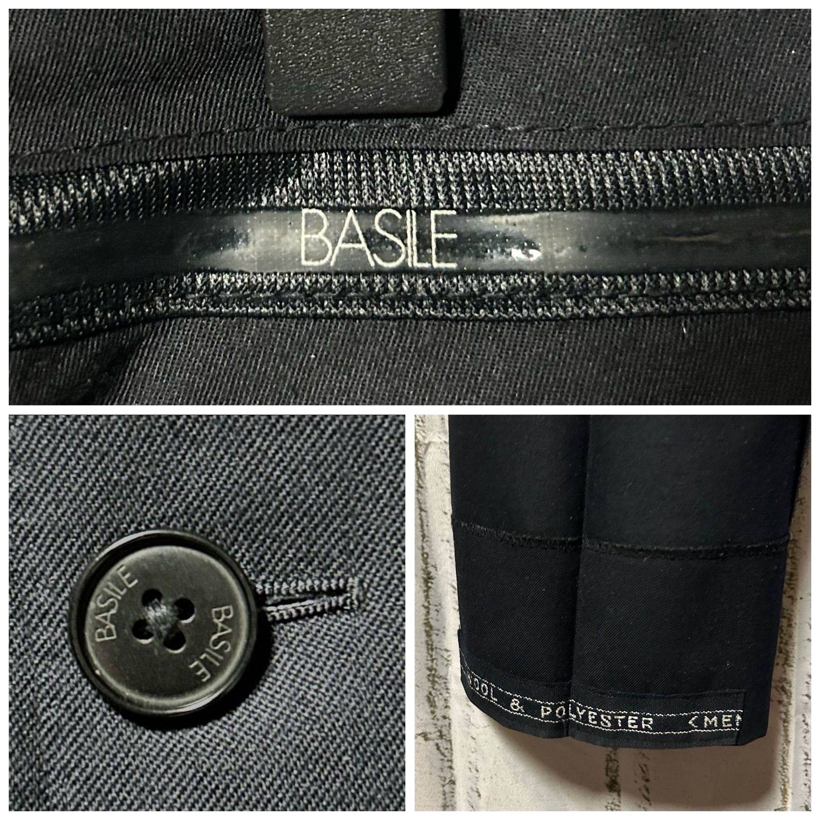 美品 ヴィンテージ BASILE バジーレ セットアップ 2ピース シングル 