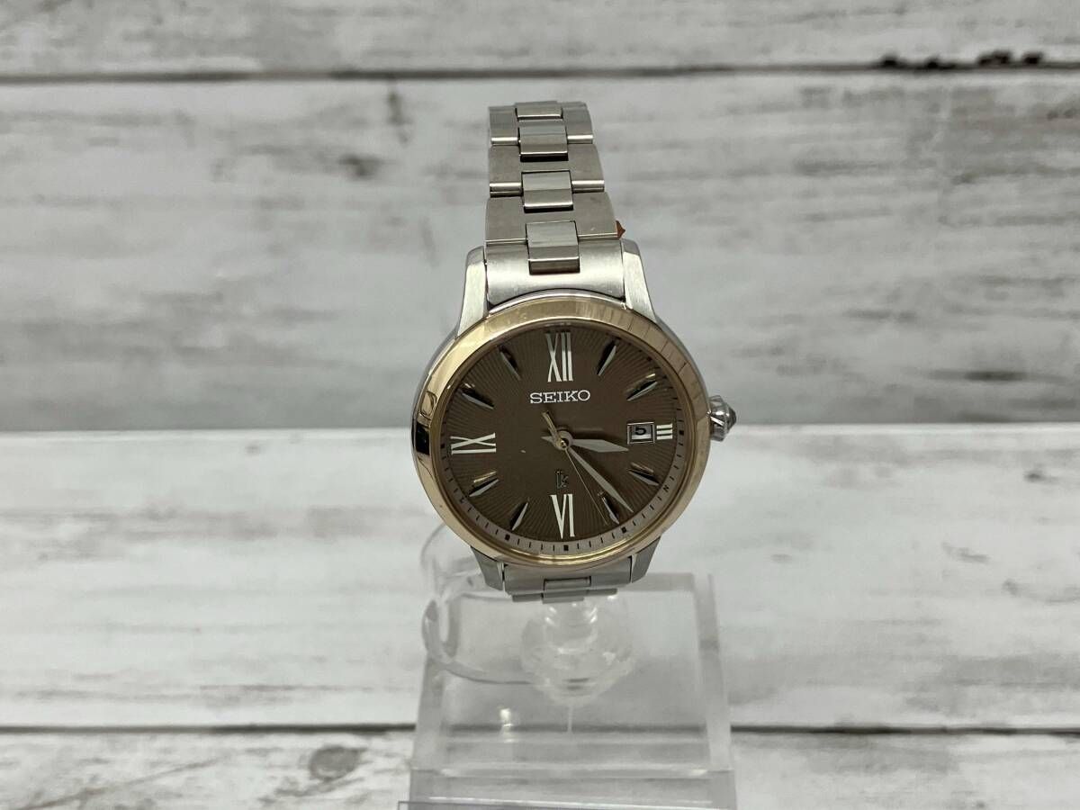 SEIKO LUKIA Grow 腕時計 SSVW 208 シルバー シャンパンゴールド 電波ソーラー
