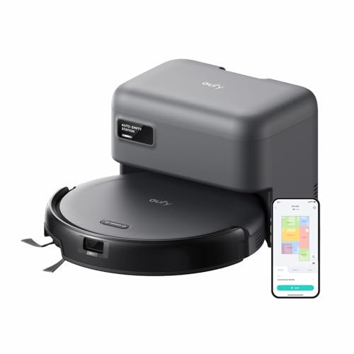 Anker Eufy ユーフィ Robot Vacuum Auto Empty C 10 ロボット掃除機 自動ゴミ収集ステーション 伸縮サイドブラシ 毛絡み除去システム レーザーマッピング アプリ操作 落下防止 薄型 po 59742 f 93