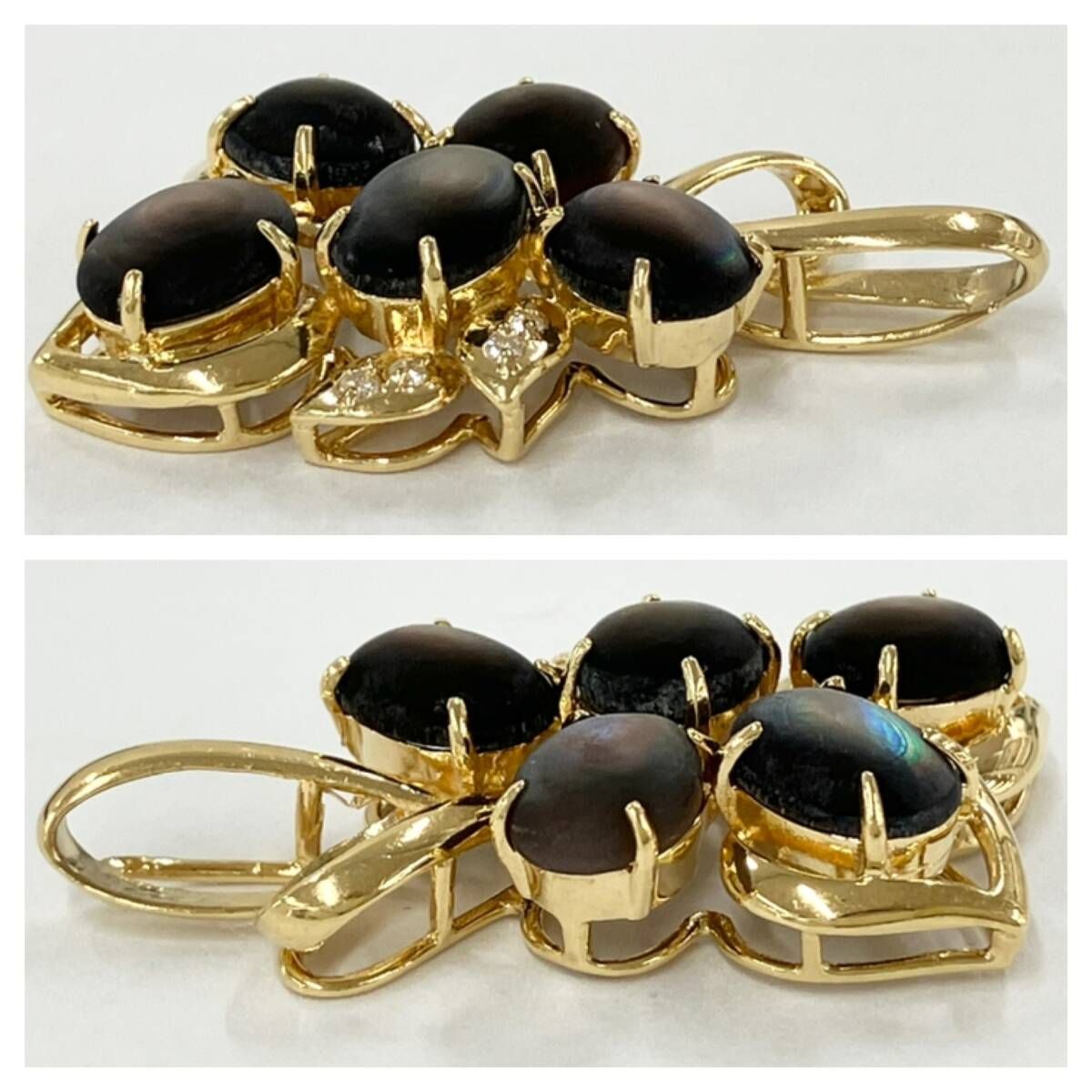 K18 ダイヤ0.04ct 6.1g ペンダントトップ 18金 カラーストーン - メルカリ