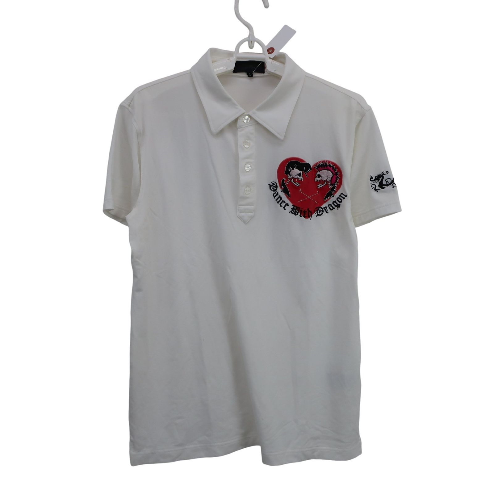 美品】Dance With Dragon(ダンスウィズドラゴン) ポロシャツ 白 メンズ
