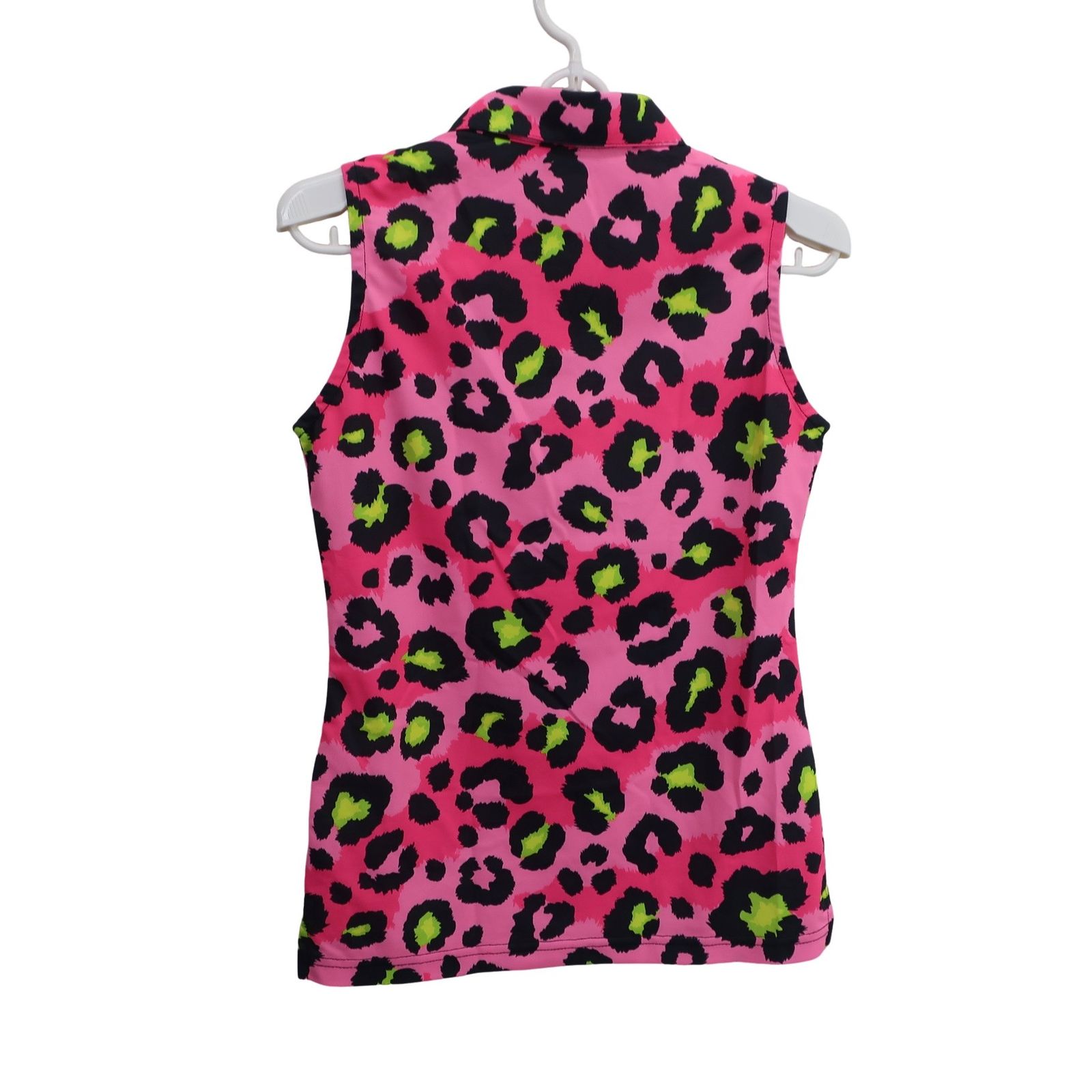 美品】LOUDMOUTH(ラウドマウス) ノースリーブポロシャツ ピンク総柄