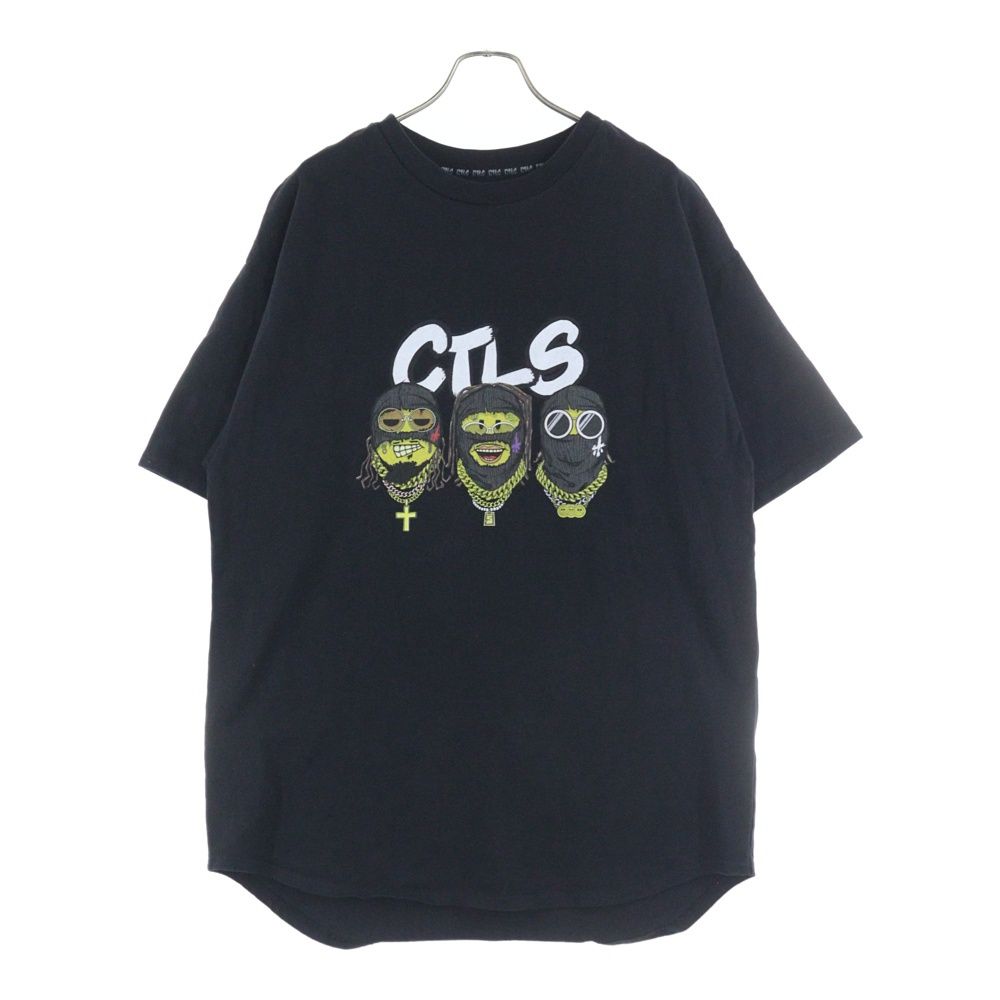 cvtvlist (カタリスト) CTLS 両面プリントクルーネック半袖Tシャツカットソー ブラック 2101090307