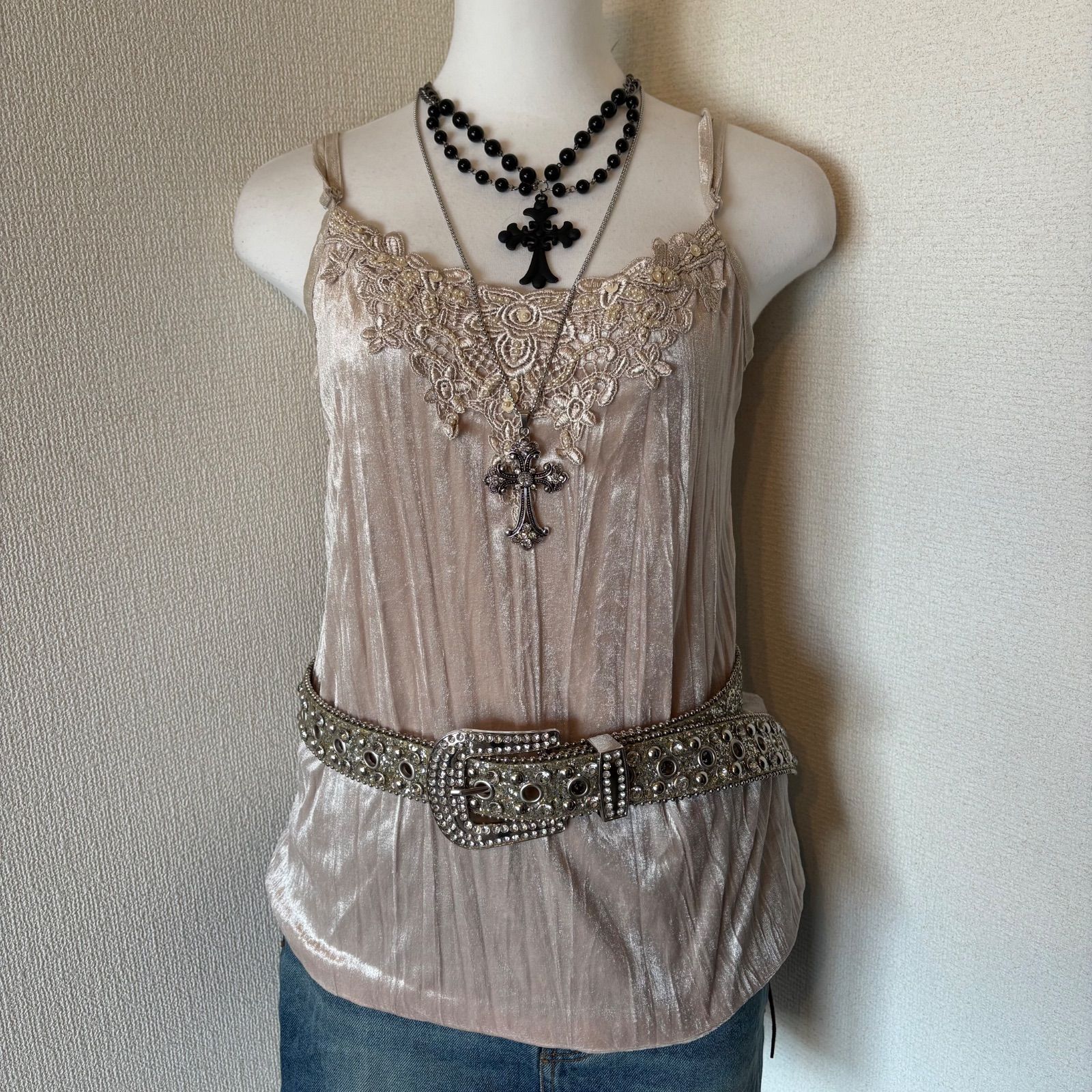 y2k 00s archive グランジ 森ガールキャミ L 平成ギャルgeek - メルカリ