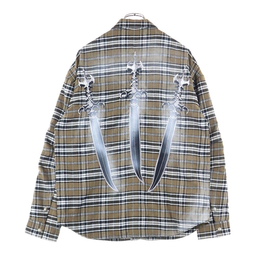 THUG CLUB (サグクラブ) ソード刺繍 チェック フランネルシャツ 長袖