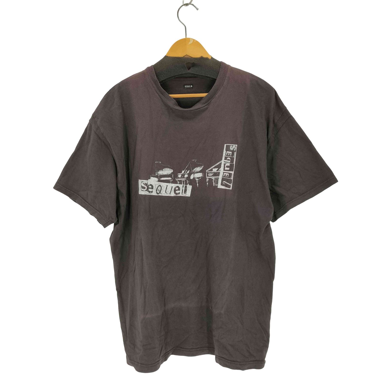 シークエル SEQUEL プリントS/Sカットソー フェード加工 メンズ JPN