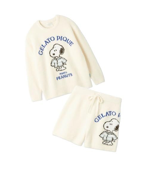 gelato pique ジェラート ピケ PEANUTS ONLINE オリジナルアート ジャガードプルオーバー＆ショートパンツセット レディースpo 4 bb 8 dc 93