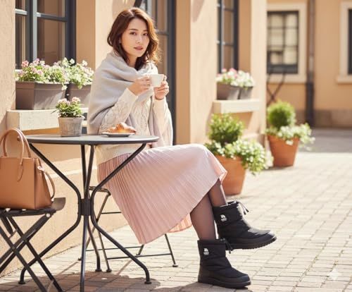 moz モズ レディース 強撥水 防水 防滑 防寒 暖かい スノーブーツ レイン 雨 雪 軽い po 89 d 5 ae 52