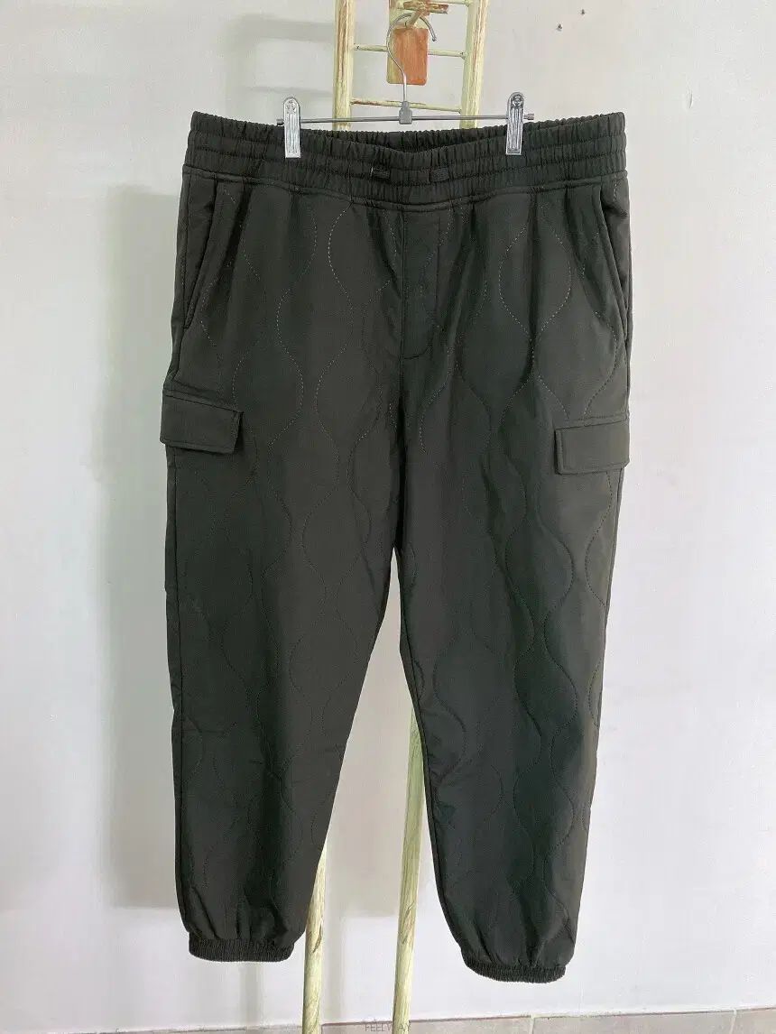 モンヴィンテージ 34インチ フェルティクスメンズダウン起毛ウエストゴムカーゴジョガーパンツ