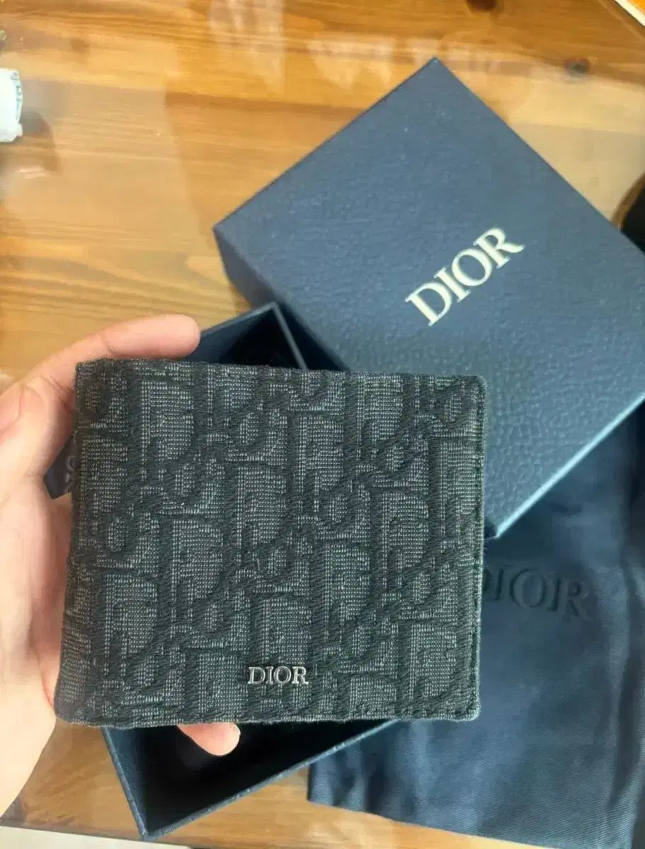 ディオール オブリーク 二つ折り財布 ブラック フルセット