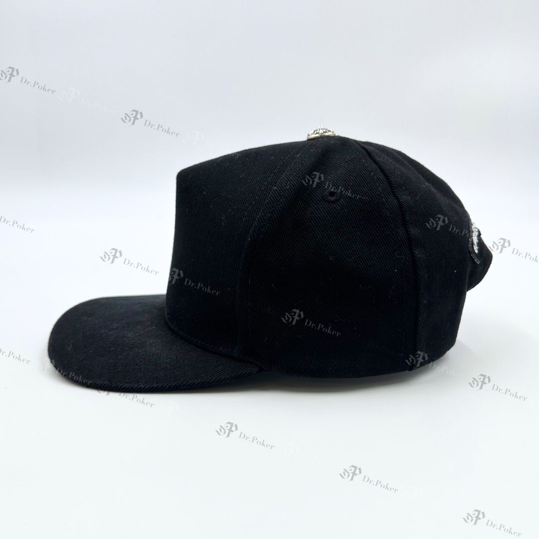 美品】Chrome Hearts RS3 ブラック デニム ベースボール キャップ