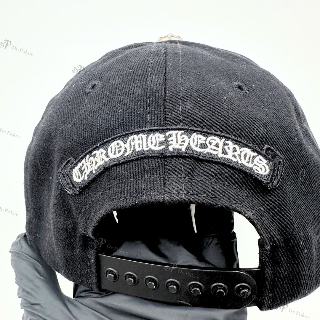 美品】Chrome Hearts RS3 ブラック デニム ベースボール キャップ