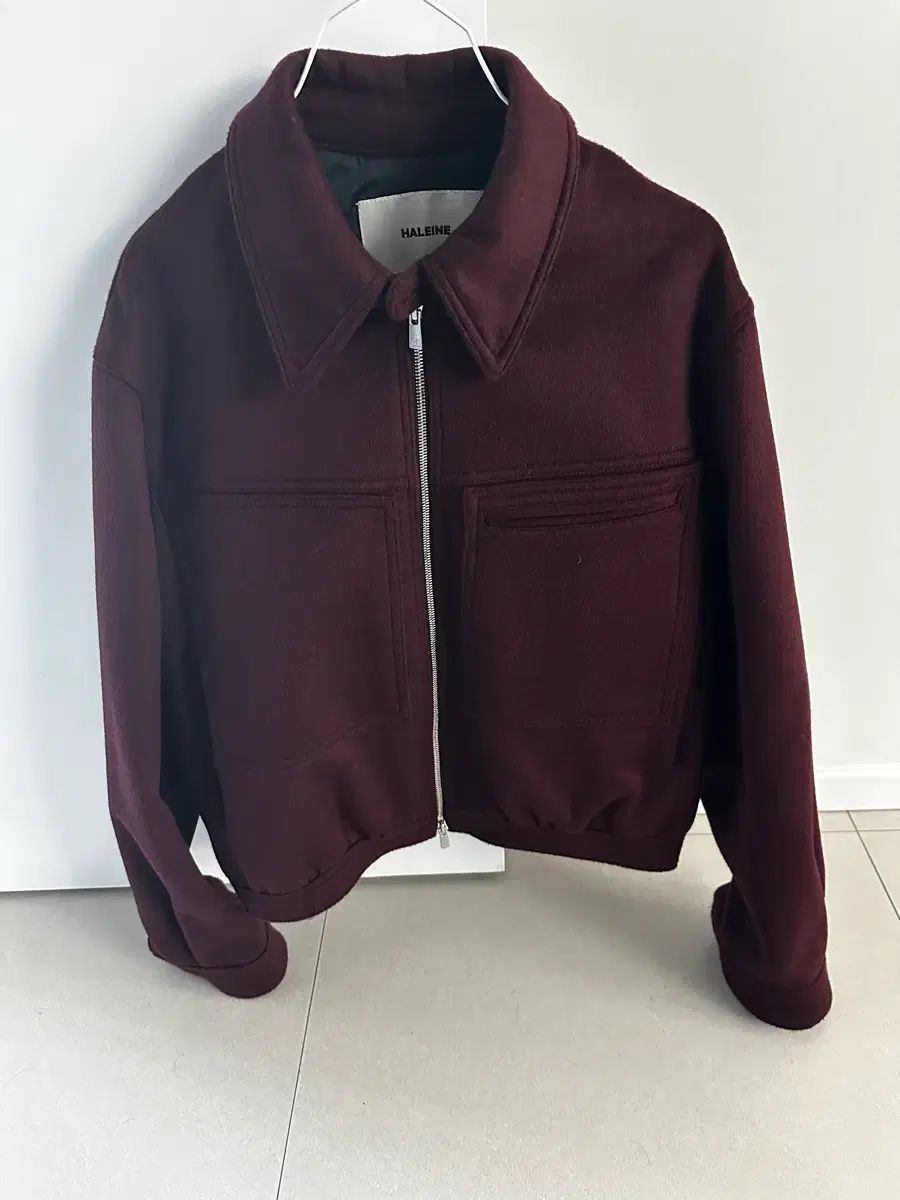 HALEINE９ アレンヌ 3 D ウール ジャケット バーガンディ サイズ１