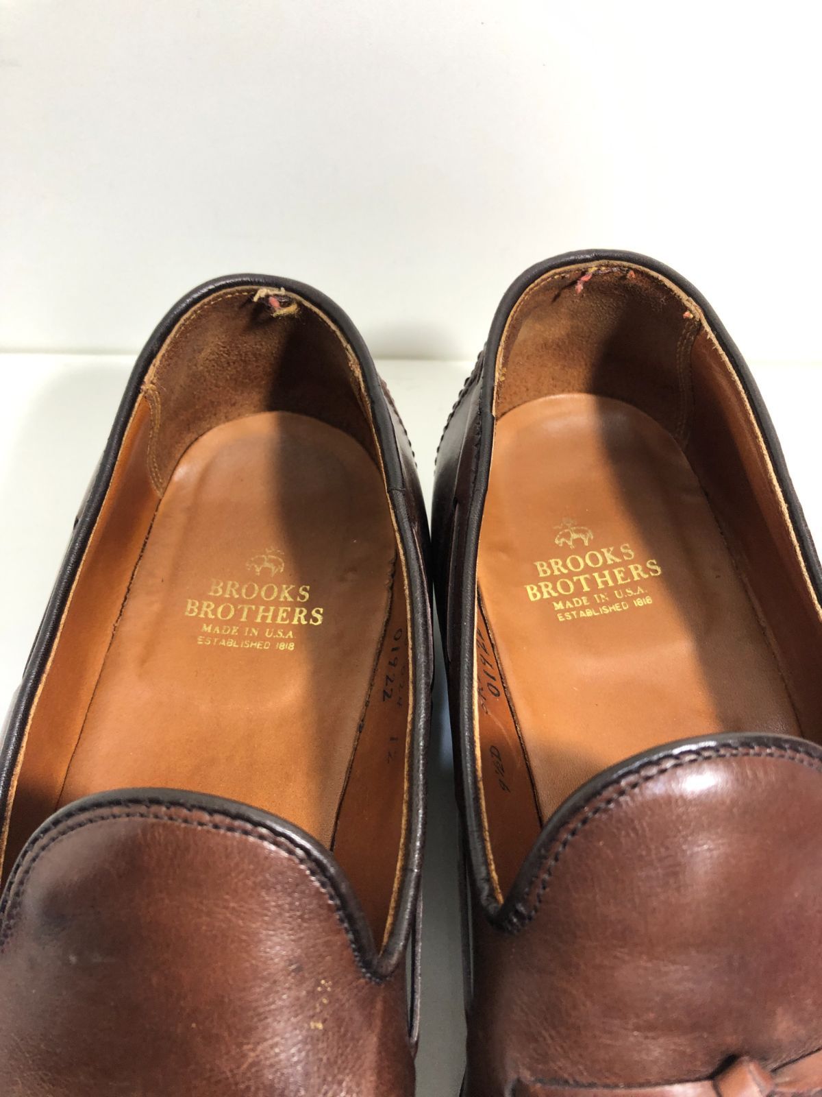 510120 Brooks Brothers Alden タッセル レザー 510120 Brooks Brothers Alden タッセル レザー ローファー 9 1/2D