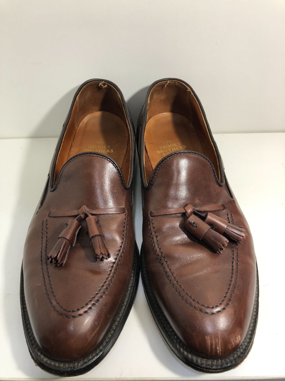510120 Brooks Brothers Alden タッセル レザー ローファー 9 1/2D