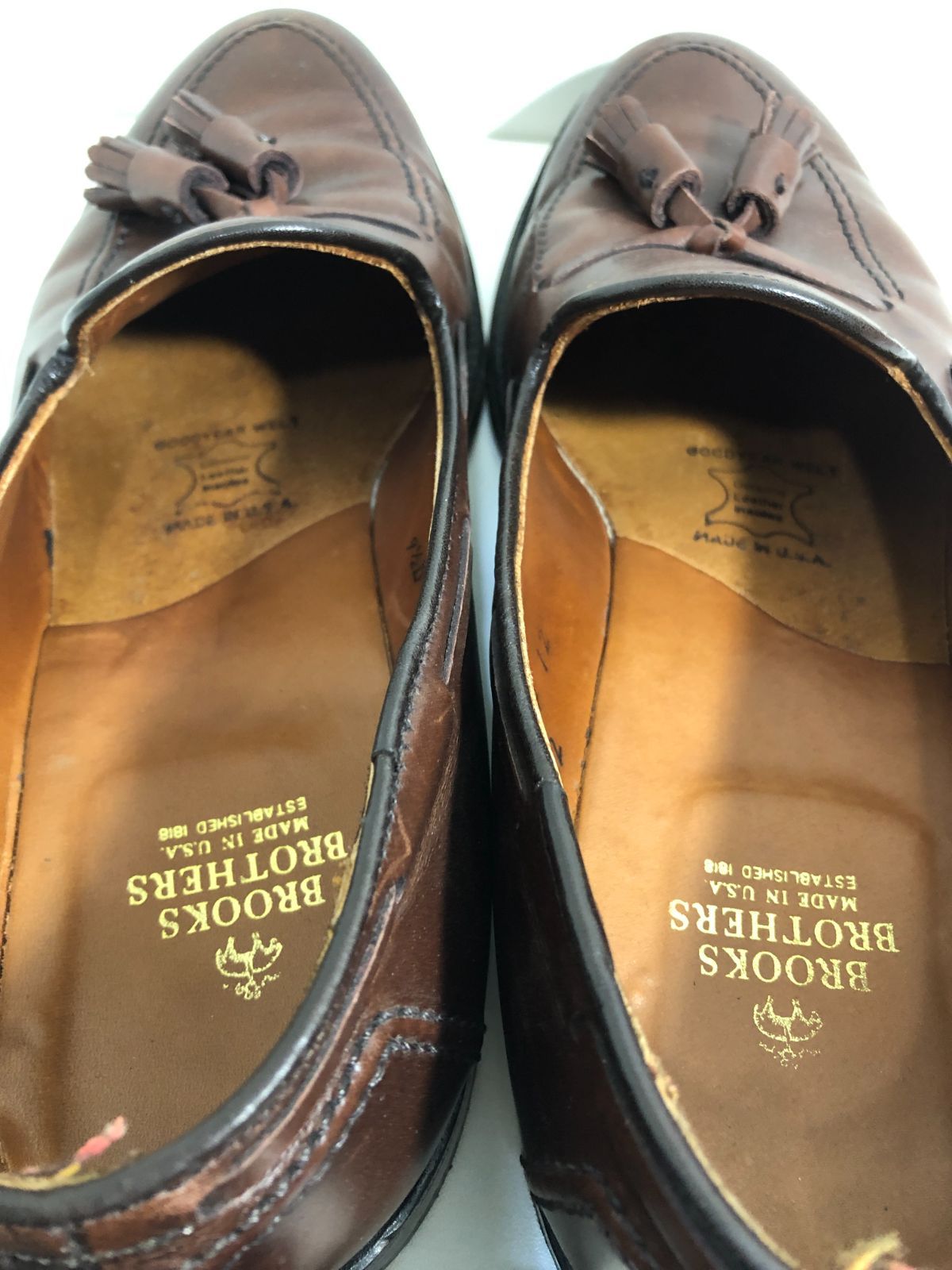 510120 Brooks Brothers Alden タッセル レザー ローファー 9 1/2D