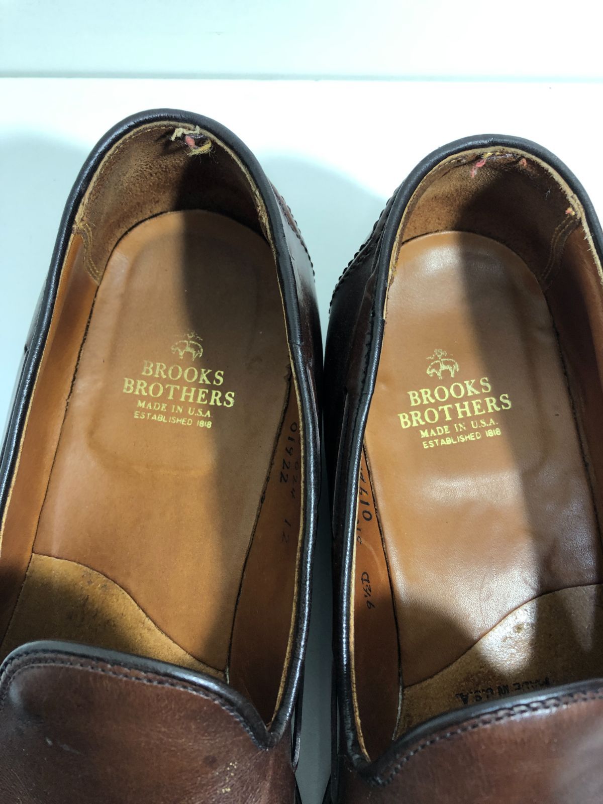 510120 Brooks Brothers Alden タッセル レザー ローファー 9 1/2D