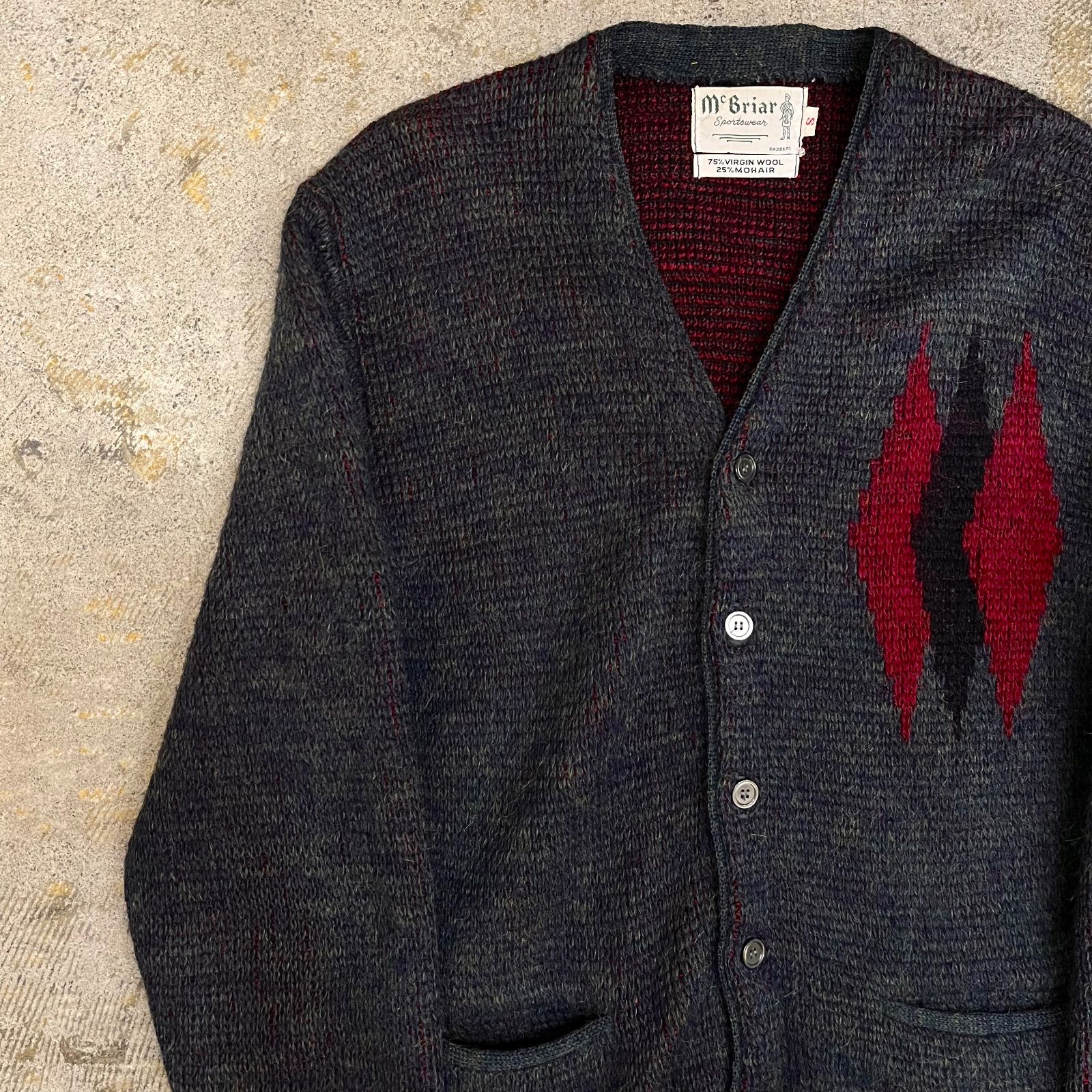 60年代 McBriar ヴィンテージ モヘアカーディガン 毛足長 - メルカリ