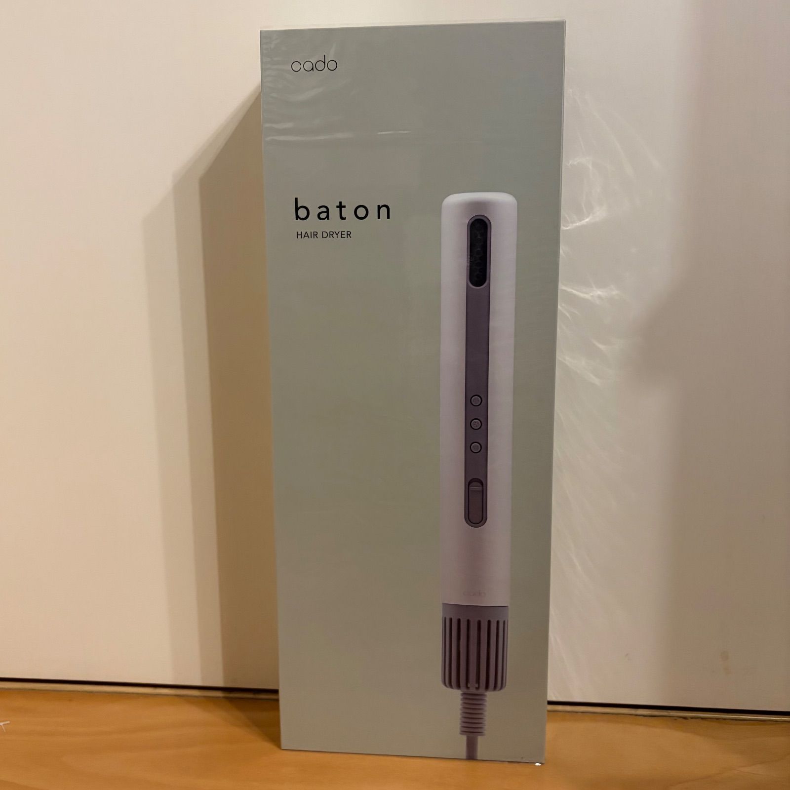 新品☆cado スティック型ヘアドライヤー baton（バトン）ネイビー
