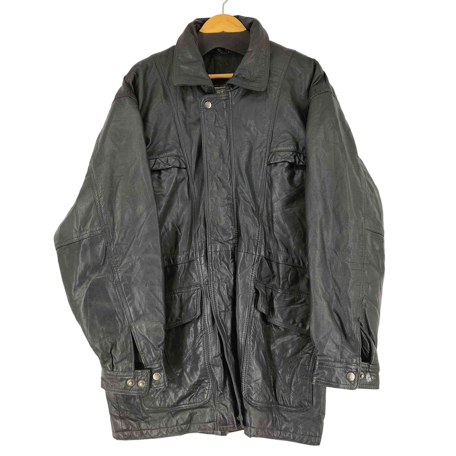 ユーズドフルギ USED古着 WATERSHED レザー ハーフジャケット メンズ