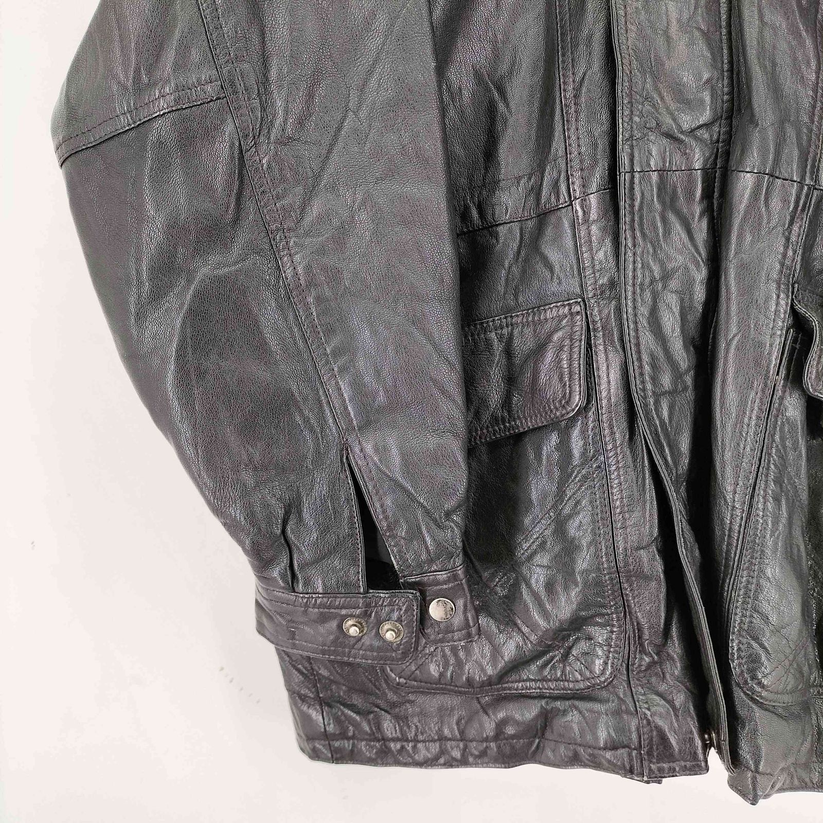 ユーズドフルギ USED古着 WATERSHED レザー ハーフジャケット メンズ