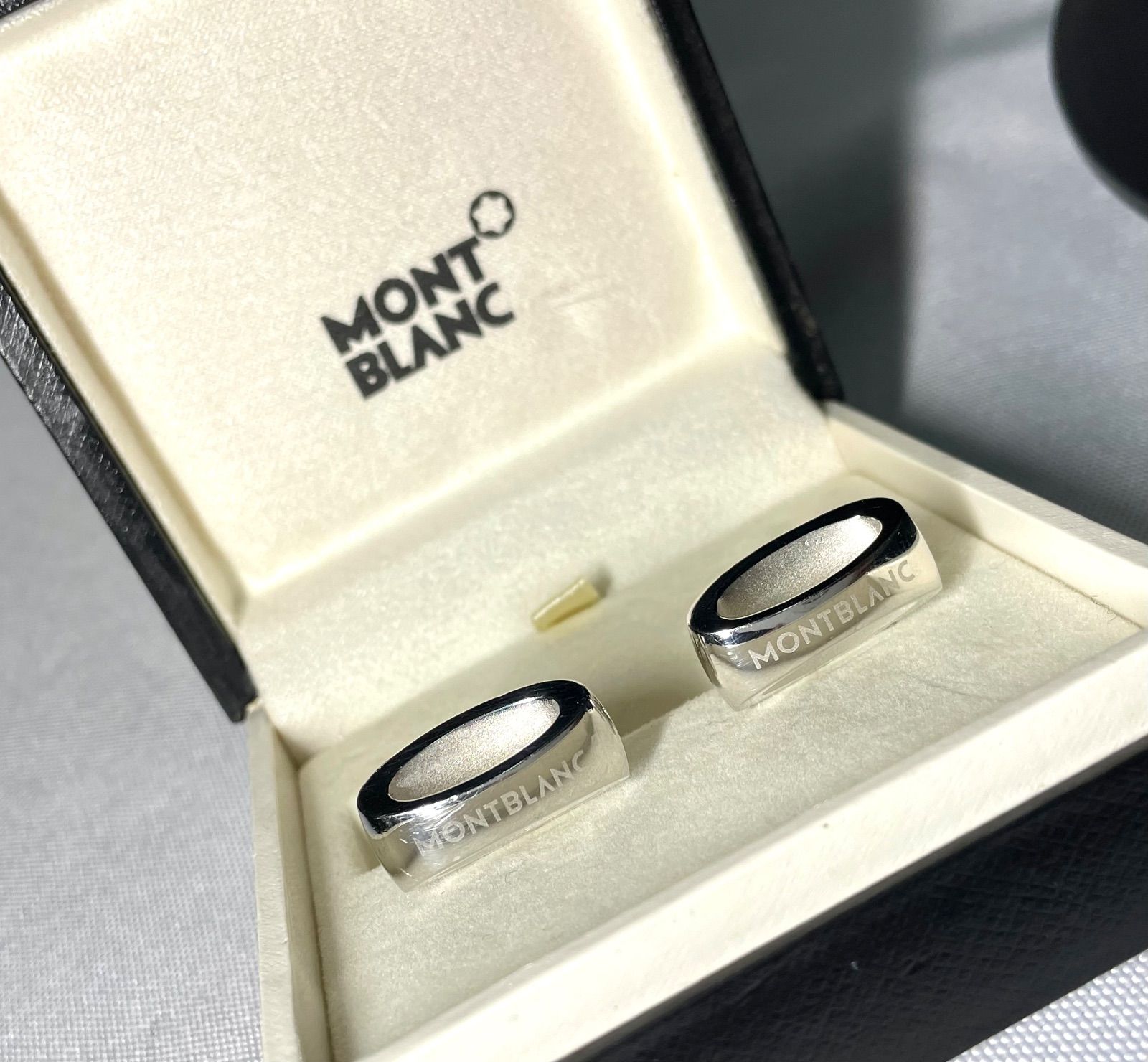 MONTBLANC モンブラン ブランドロゴ文字 スターリングシルバーカフス