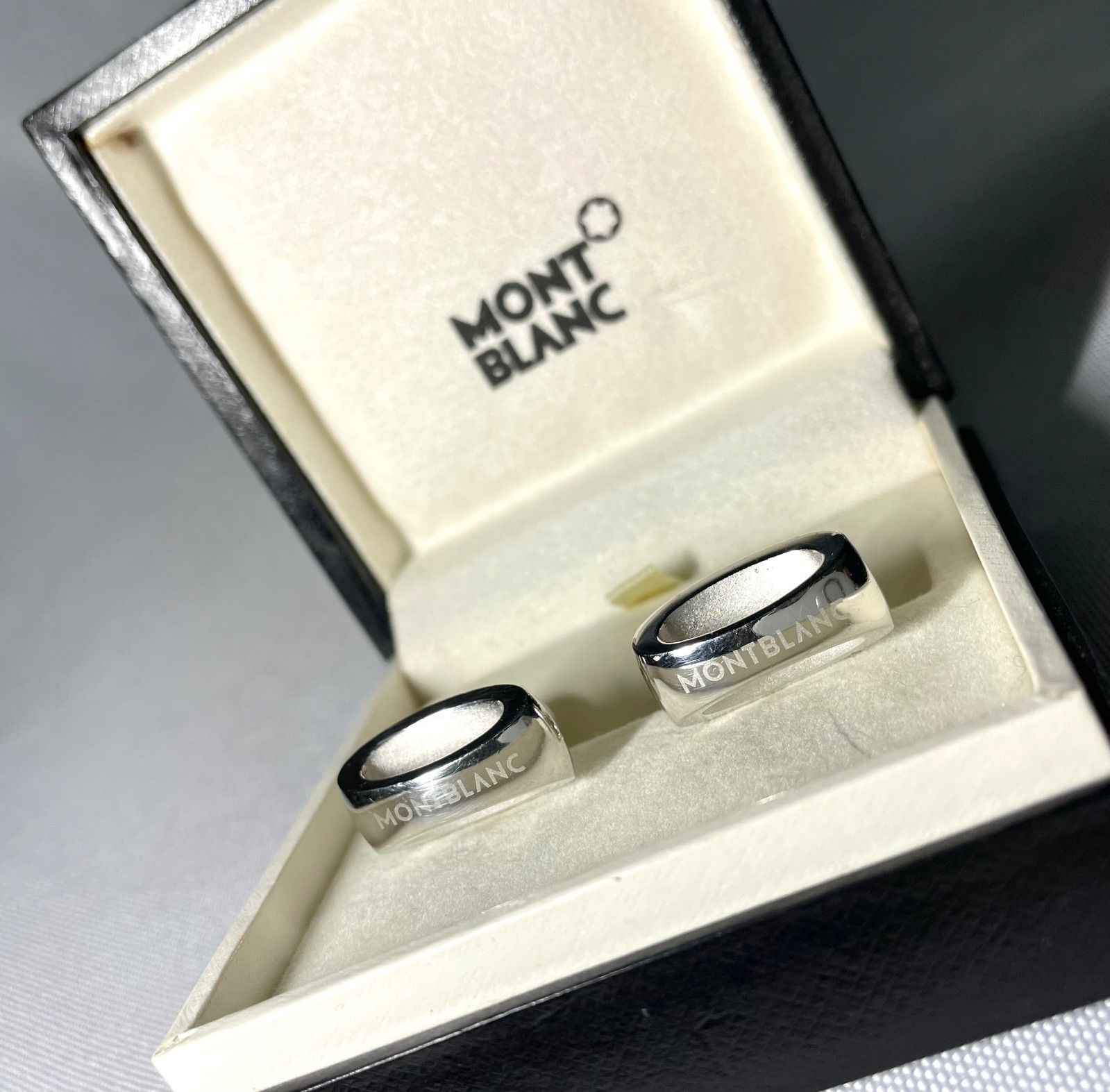 MONTBLANC モンブラン ブランドロゴ文字 スターリングシルバーカフス