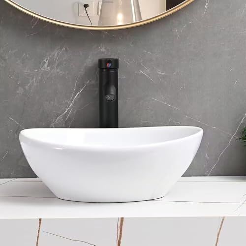 洗面ボウル 陶器製 排水金具付き Sトラップセット付き 豪華 混合水栓 手洗器 シンプル 置き型 洗面器 深型 蛇口付き 41 33 14 CMpo 32 a 7 f 043