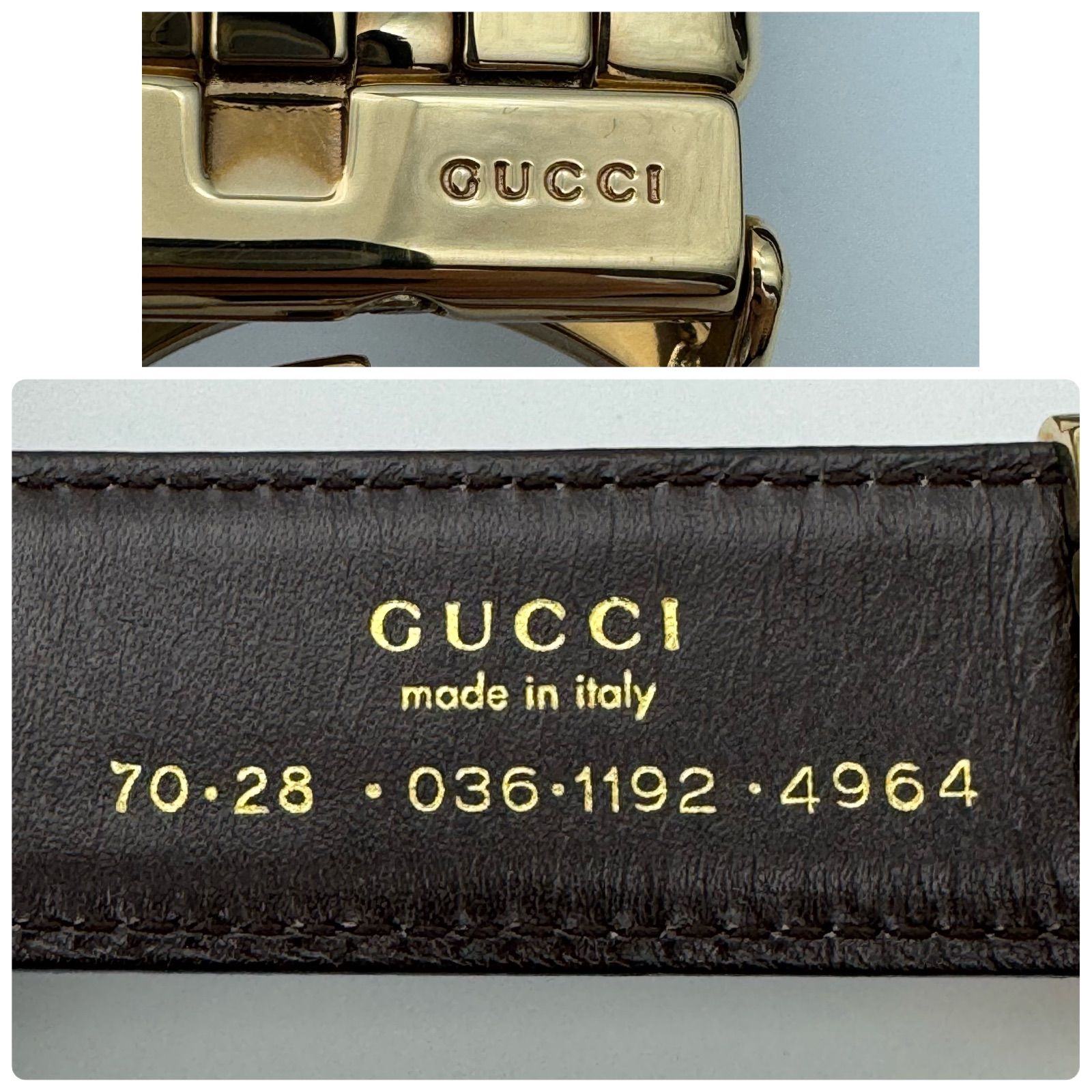 GUCCI グッチ ベルト インターロッキング GG ブラック ブラウン