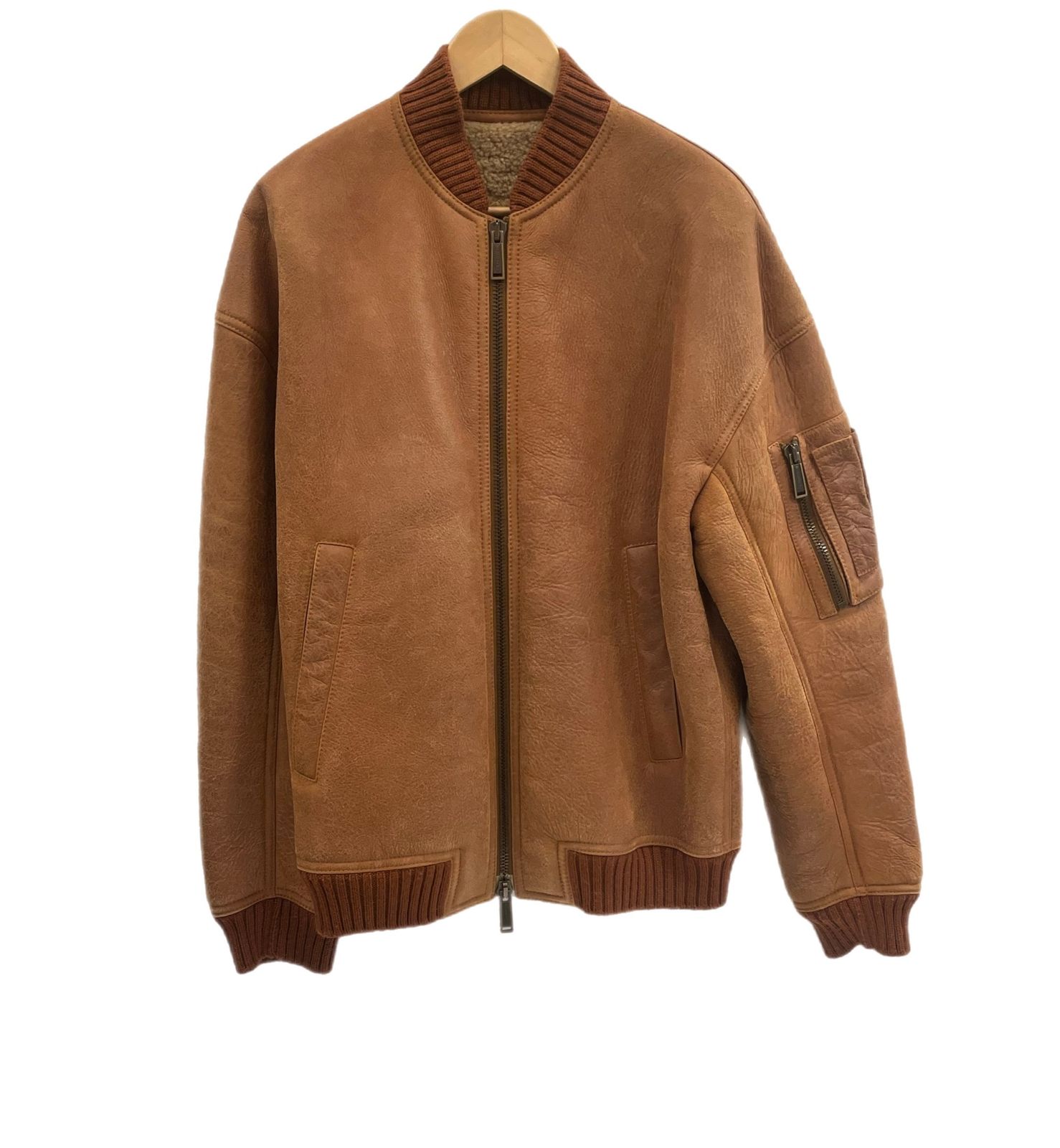 ディースクエアード DSQUARED2 22AW ラムレザー ボンバージャケット