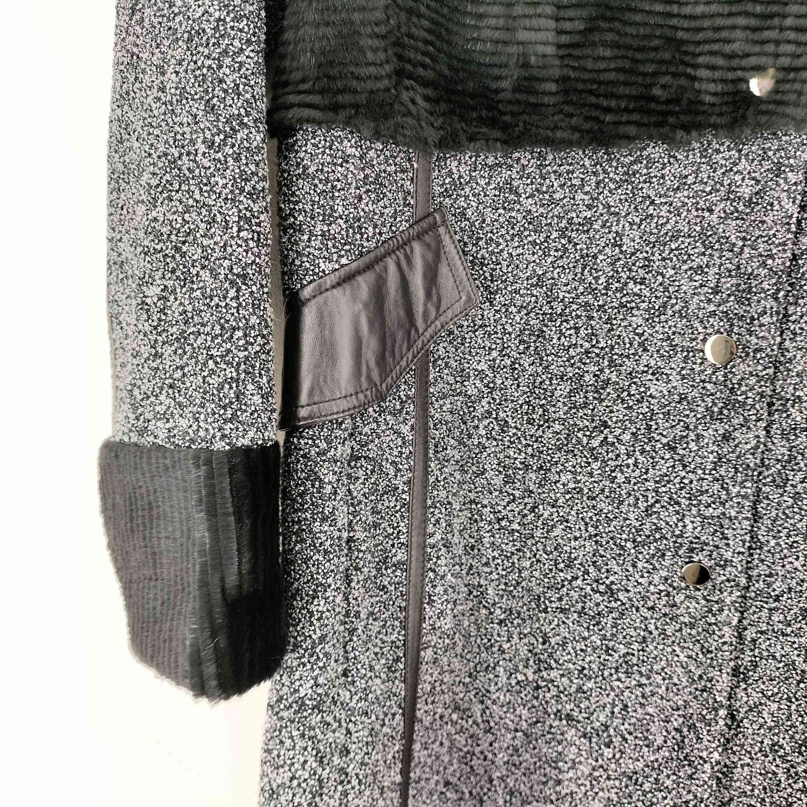 ユーズドフルギ USED古着 ラビットファー デザインコート レディース