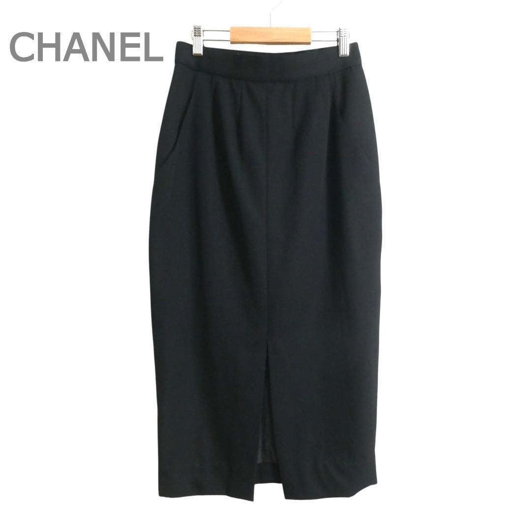 【BIGお買い物ラリー★30%OFFセール中】シャネル CHANEL スカートタイト ♯38サイズ ココボタン ブラック レディース 中古 美品 CHANEL BOUTIQUE シャネル サイズ38 ココマーク 金ボタン タイト