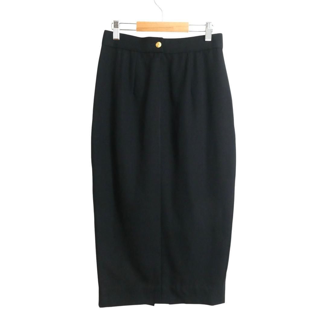 シャネル ロゴボタン タイトスカート 美品 CHANEL BOUTIQUE シャネル サイズ38 ココマーク 金ボタン タイト