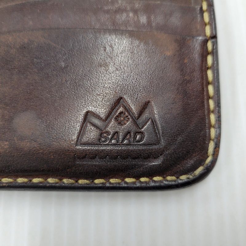 現状渡し品】 SAAD サード コンチョ付き LEATHER LONG WALLET レザー