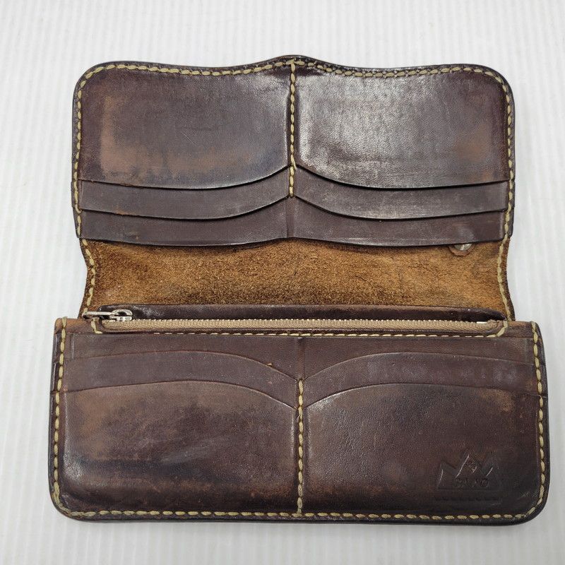 現状渡し品】 SAAD サード コンチョ付き LEATHER LONG WALLET レザー